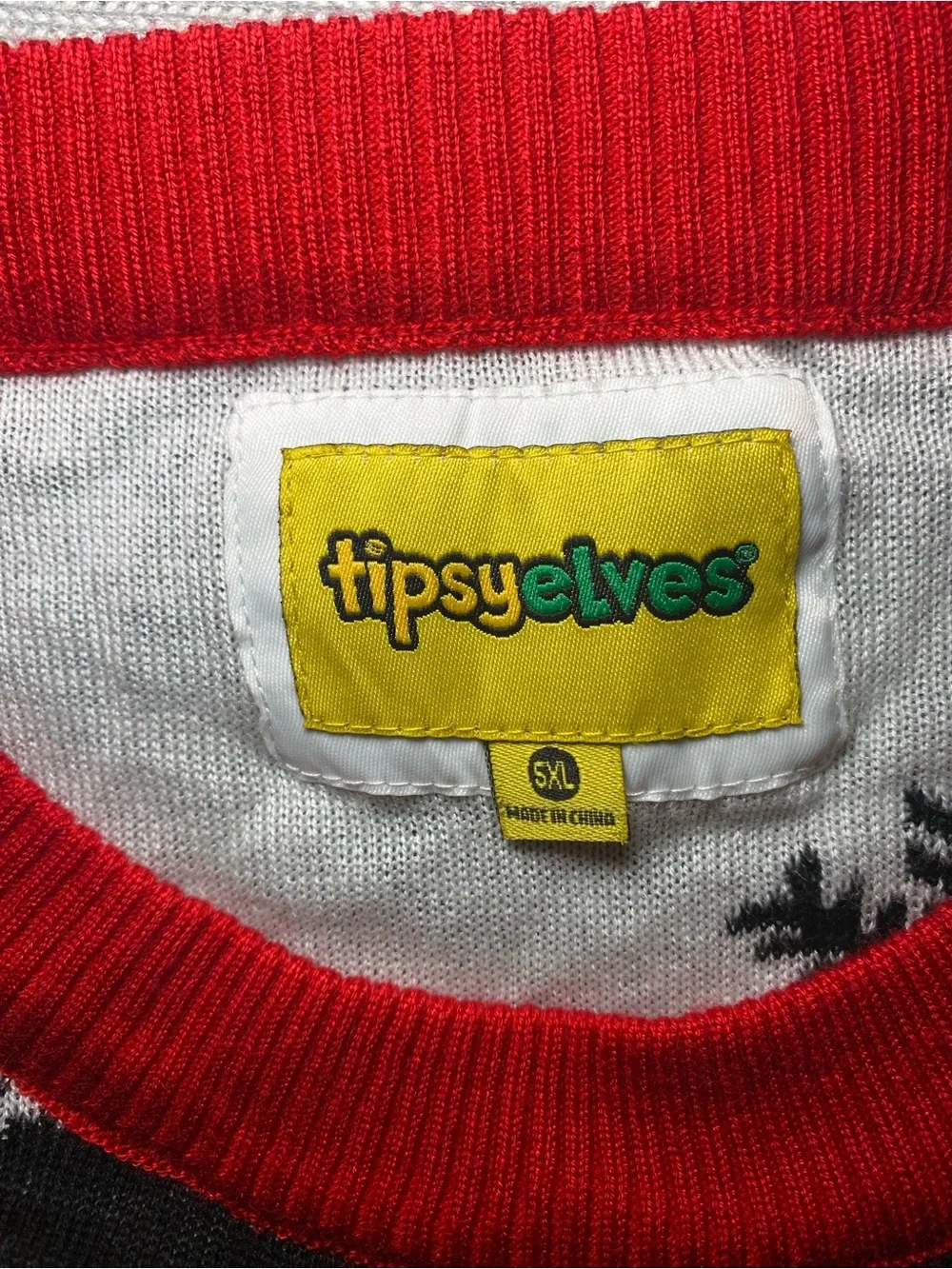 Tipsy Elves Men’s Leaky Roof Light Up Ugly Christmas Sweater Size 5XL NWT